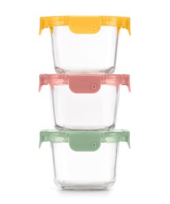 Color Lock? Glass 2 Cup Round 6pc Set