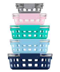 Ello Duraglass? Multi Pack Meal Prep Containers. Set of 5